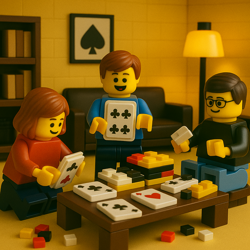 Custom Lego Card Set in Living Room